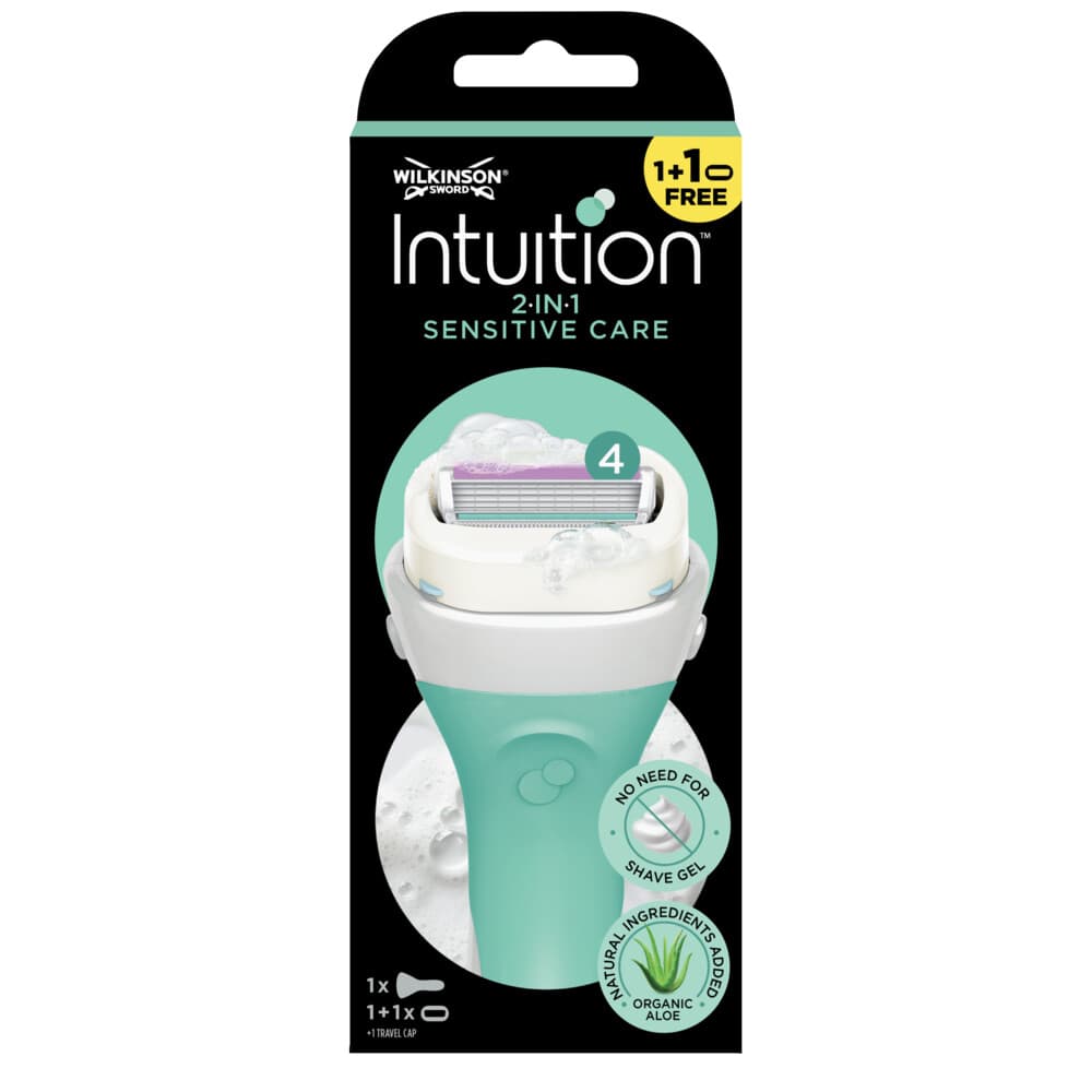 6x Wilkinson Intuition 2 in 1 Scheermes Sensitive Care 1 set