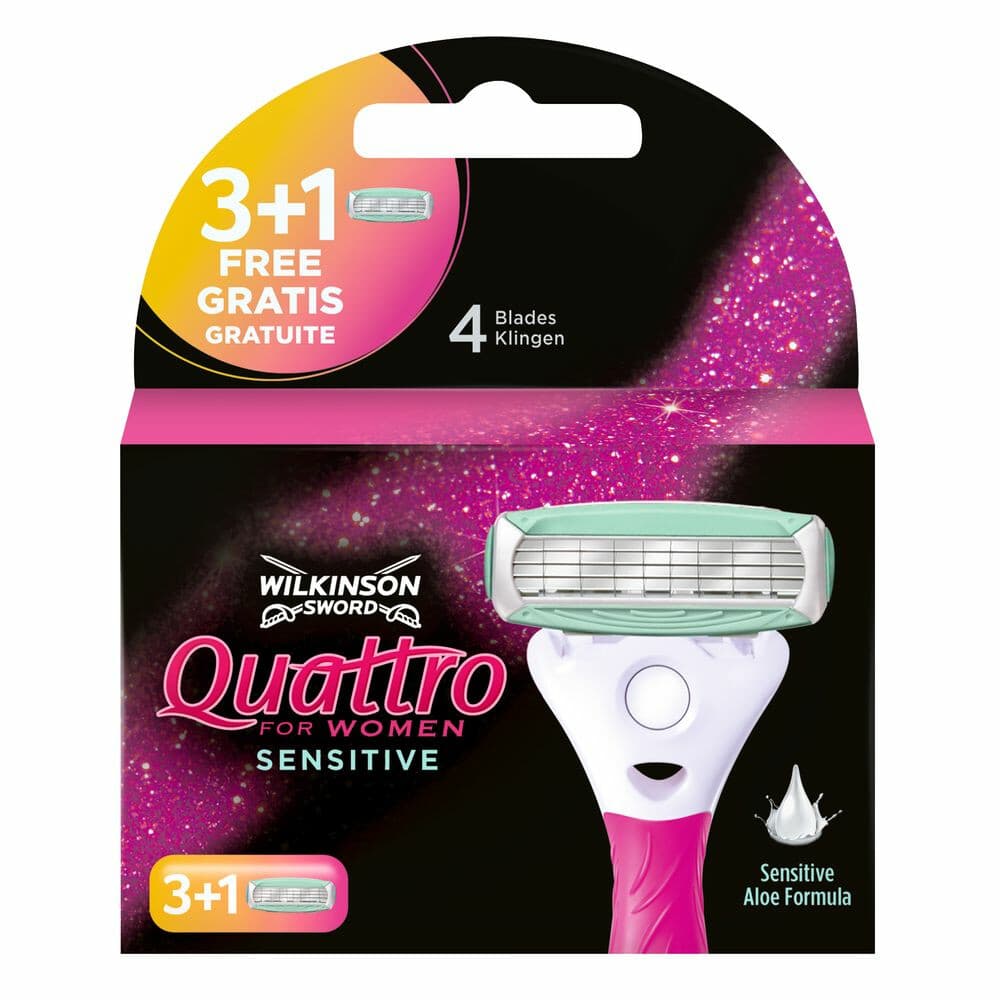 Wilkinson Quattro Sensitive Vrouwen Navulmesjes 4 stuks