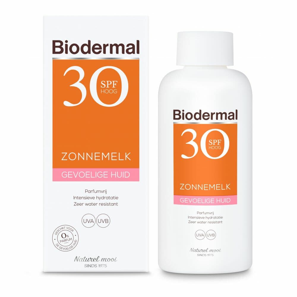2x Biodermal Zonnemelk Gevoelige Huid SPF 30 200 ml