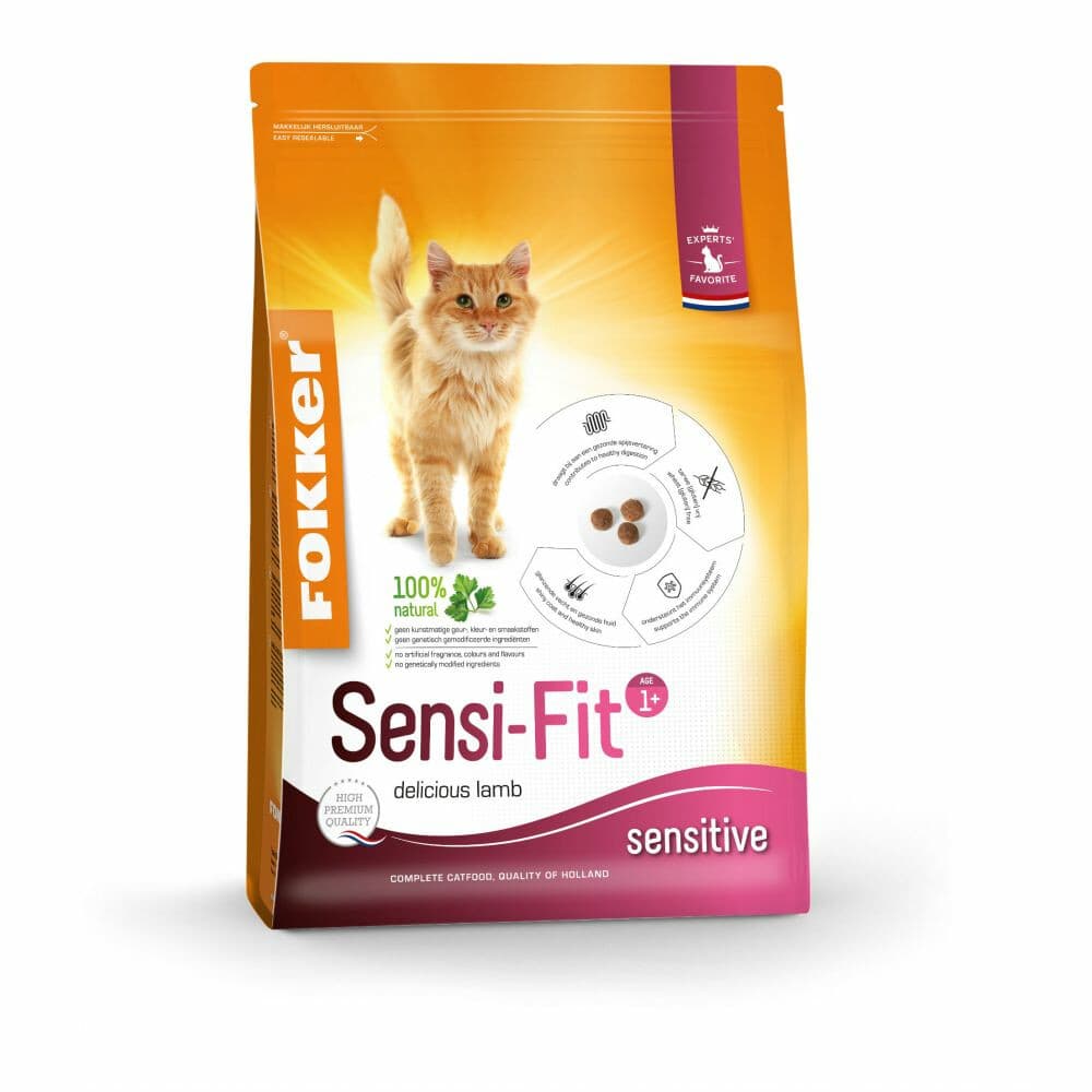 3x Fokker Sensi Fit Kattenvoer 2,5 kg