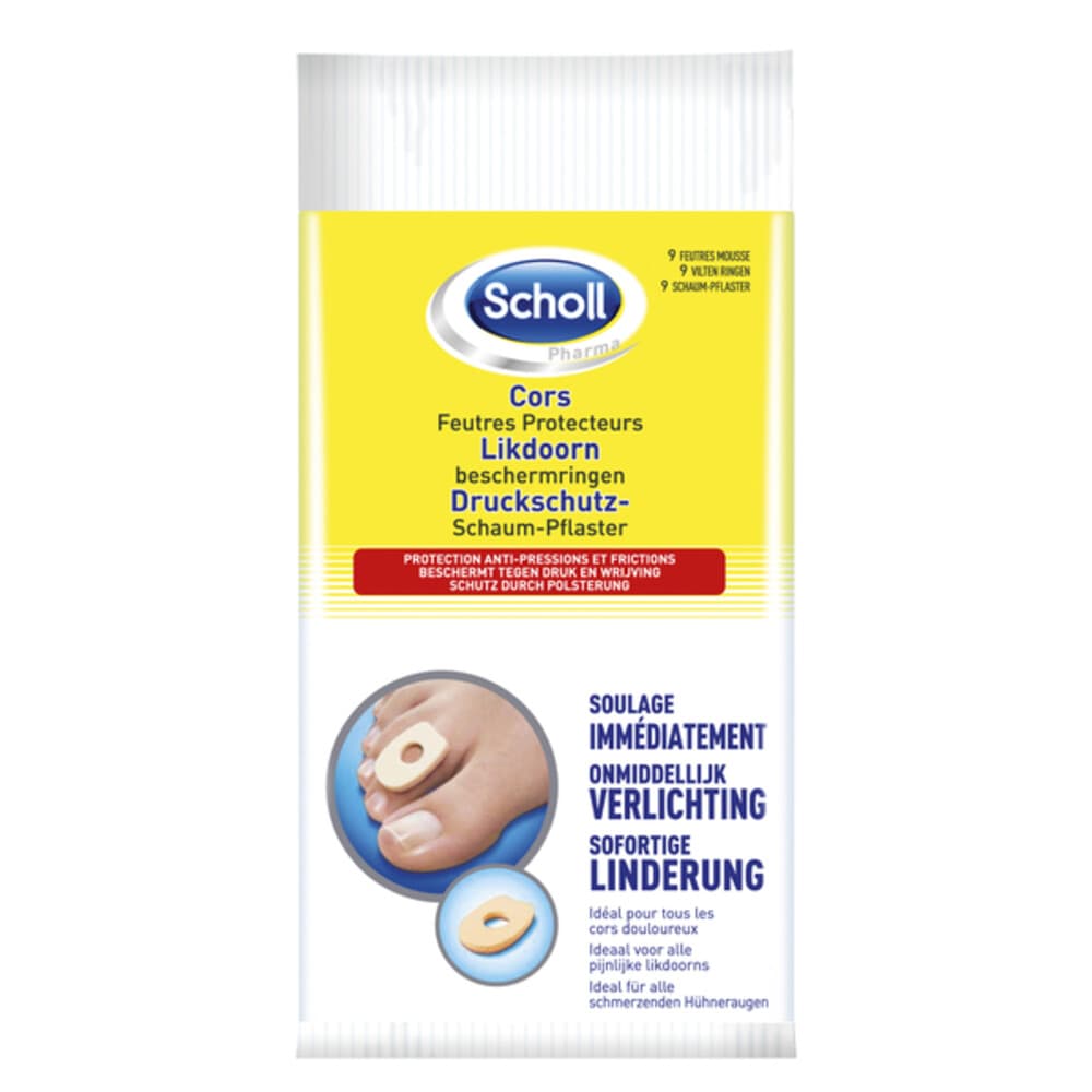 3x Scholl Likdoorn Beschermringen 9 stuks