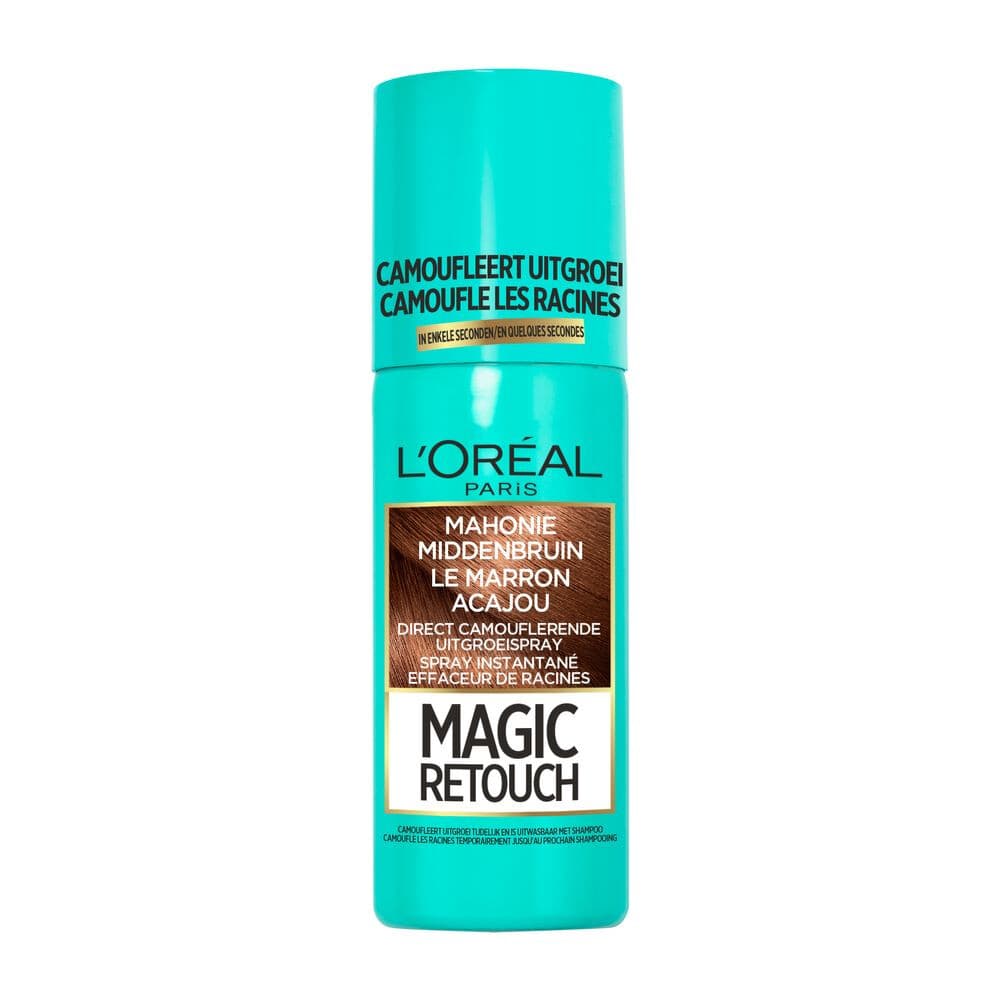 6x L'Oréal Magic Retouch Uitgroeispray Mahonie Middenbruin 75 ml