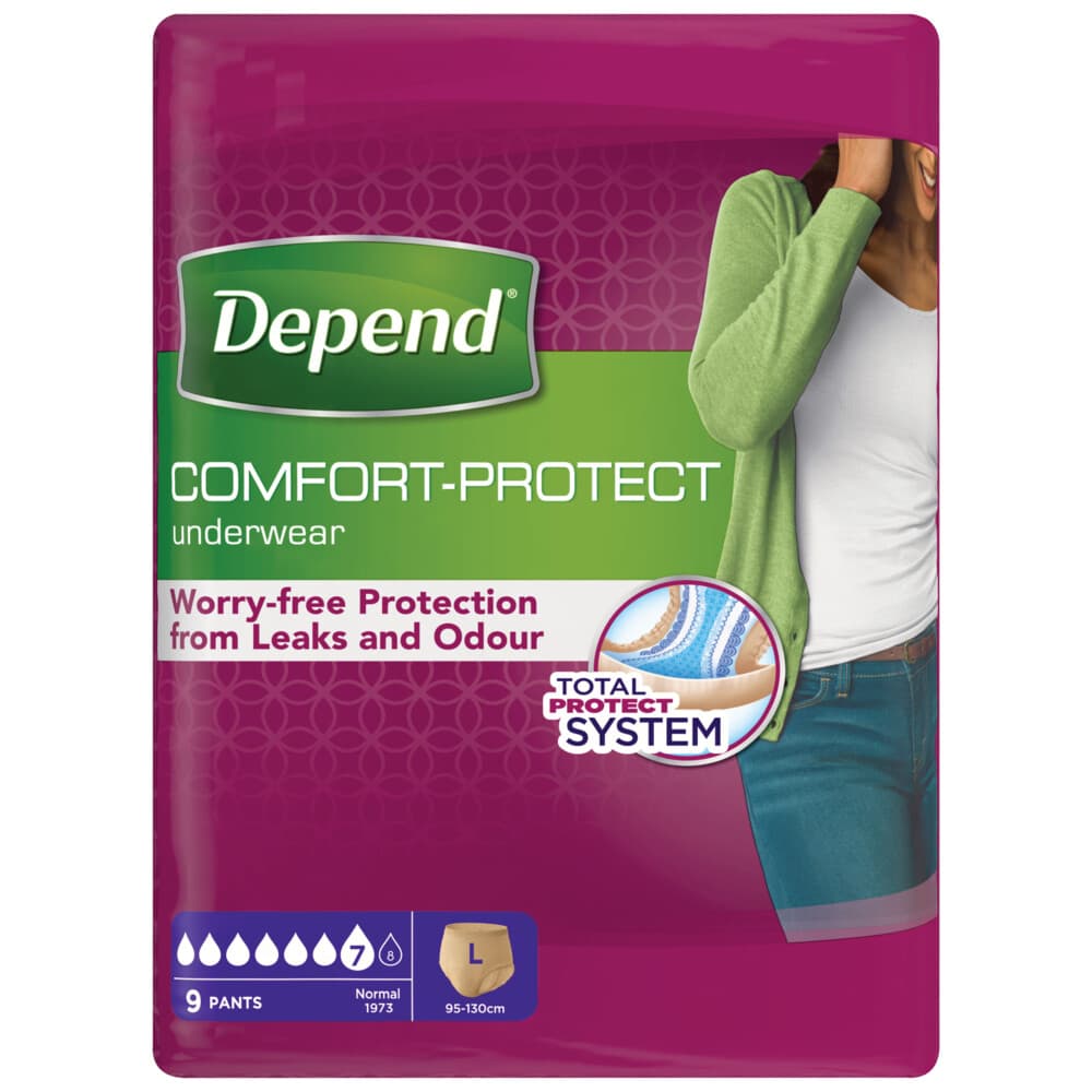 Depend Pants voor Vrouwen Normal L 9 stuks