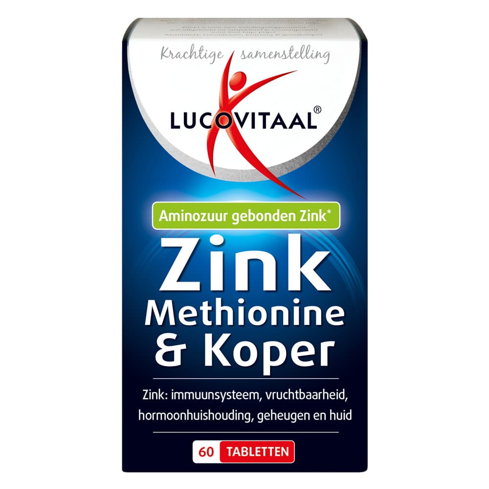 Gratis Verzending: 3x Lucovitaal Zink Methionine&Koper 60 tabletten