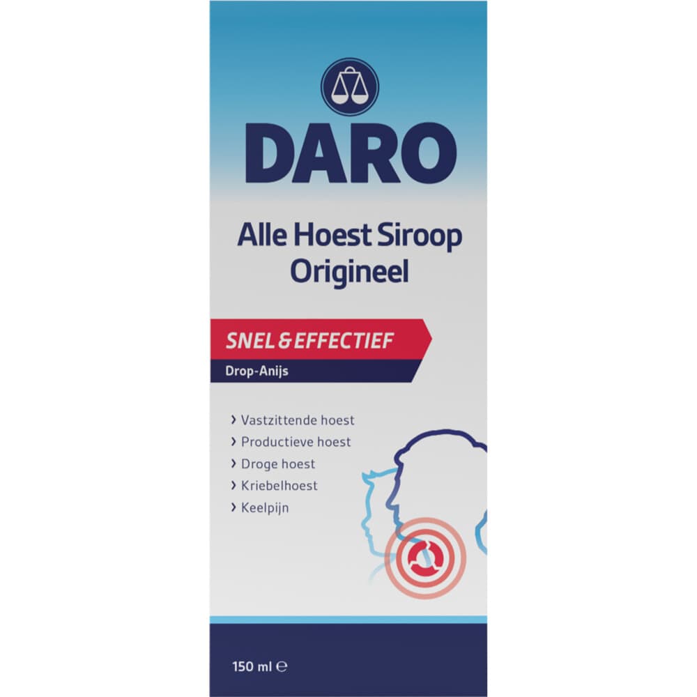 2x Daro Alle Hoest Siroop 150 ml
