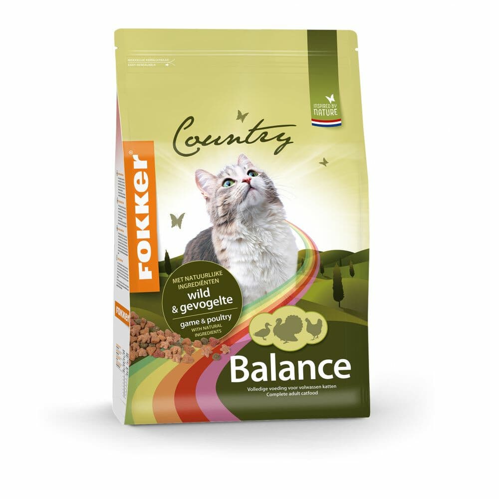 Fokker Country Balance Kattenvoer Wild en Gevogelte 2,5 kg
