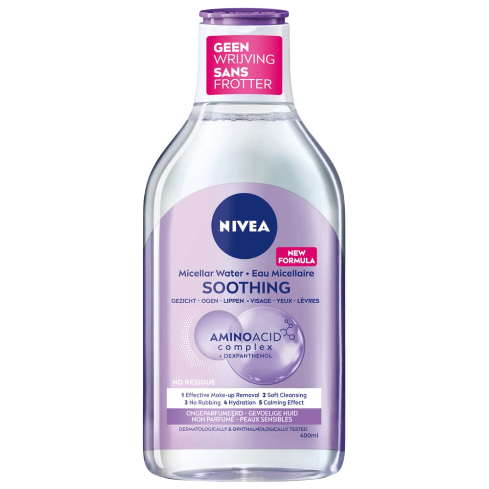1+1 gratis: NIVEA 0% Residu Micellair Water Gevoelige Huid 400 ml