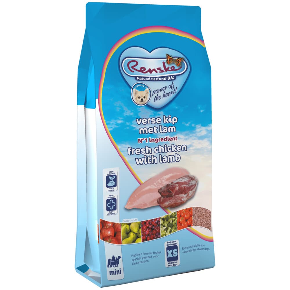 Renske Super Premium Mini Hondenvoer Kip - Lam 2 kg