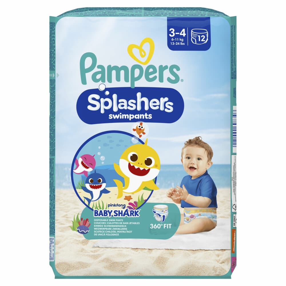 Pampers Splashers Zwemluiers Maat 3-4 (6-11 kg) 12 stuks