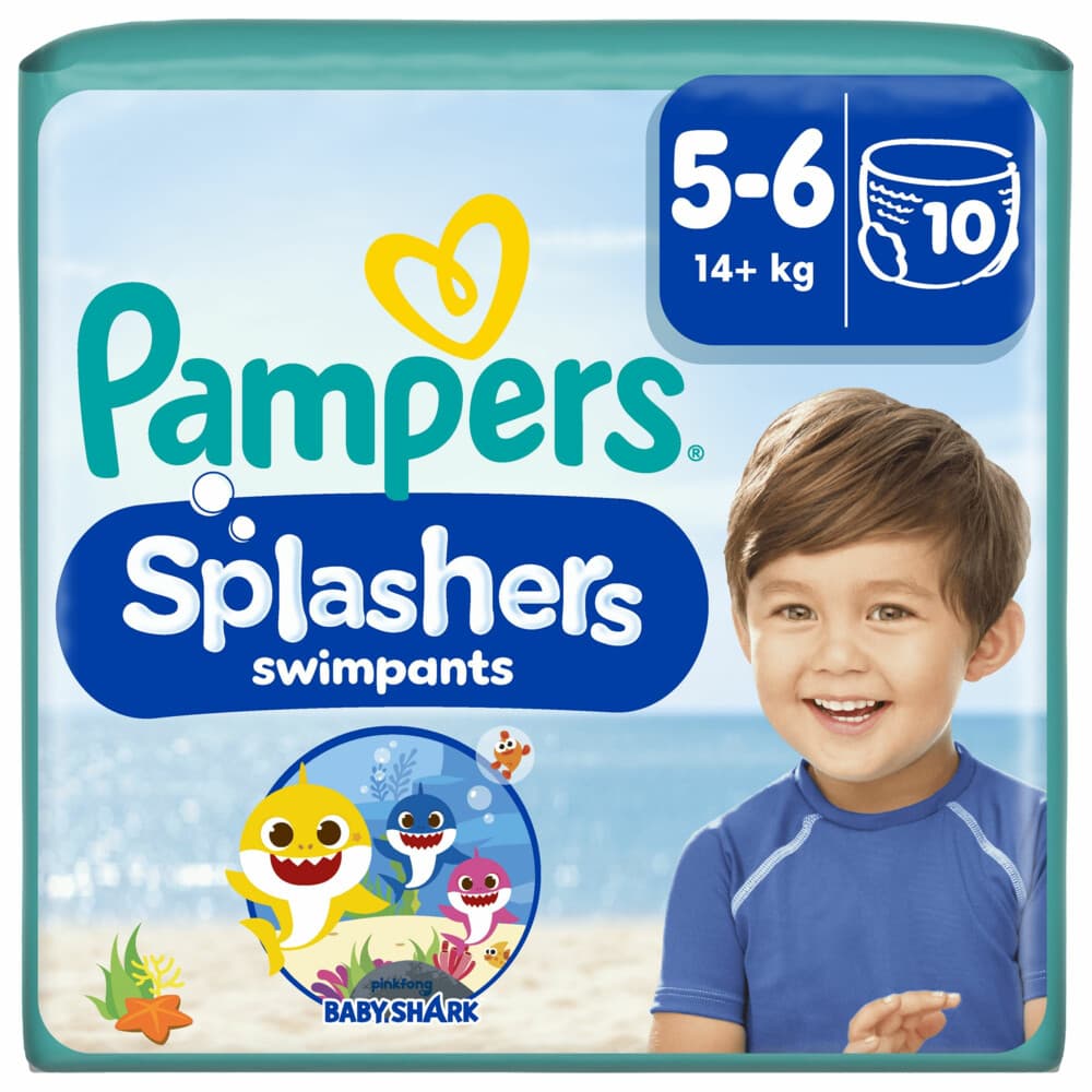8x Pampers Splashers Zwemluiers Maat 5-6 (14 kg+) 10 stuks