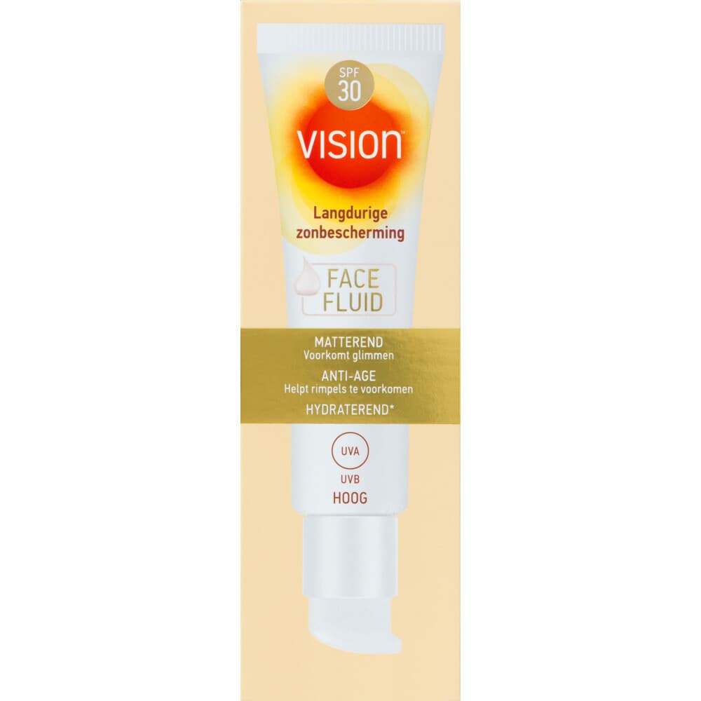 2x Vision Zonnebrand Face Fluid SPF 30 50 ml
