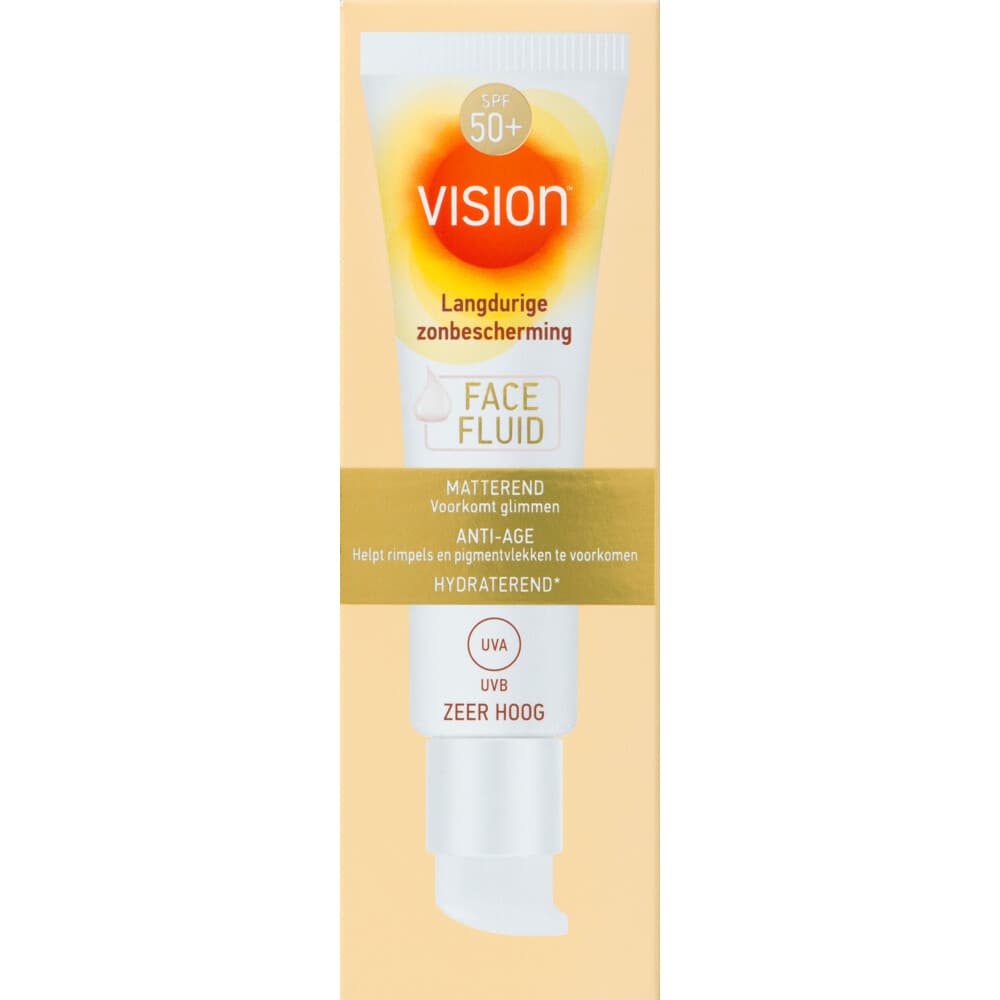 2x Vision Zonnebrand Face Fluid SPF 50+ 50 ml