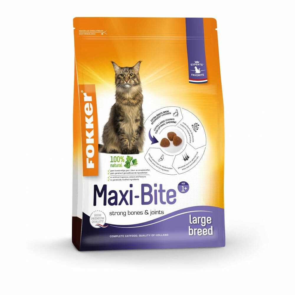 Fokker Maxi-Bite Kattenvoer Large Breed 2,5 kg