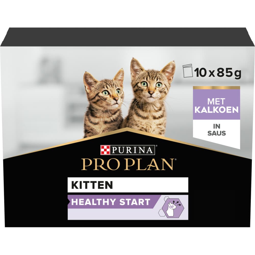 Pro Plan Kattenvoer Nat Junior Nutrisavour Kalkoen 10 x 85 gr