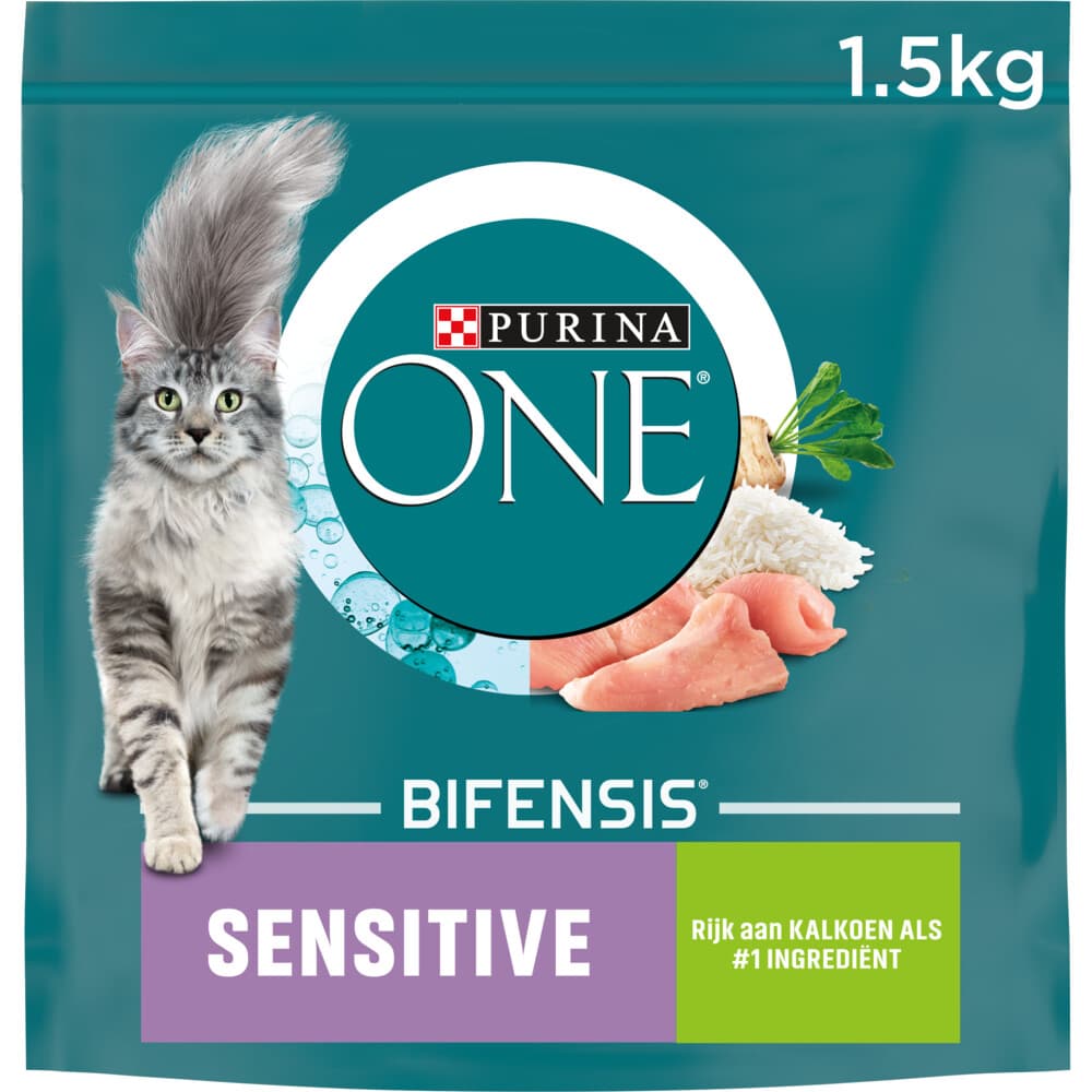 Purina ONE Kattenvoer Droog Sensitive Kalkoen 1,5 kg