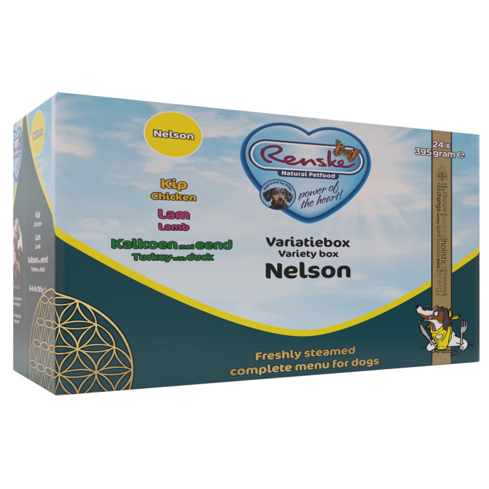 Renske Variatiebox Hondenvoer Nat Nelson 24 x 395 gr