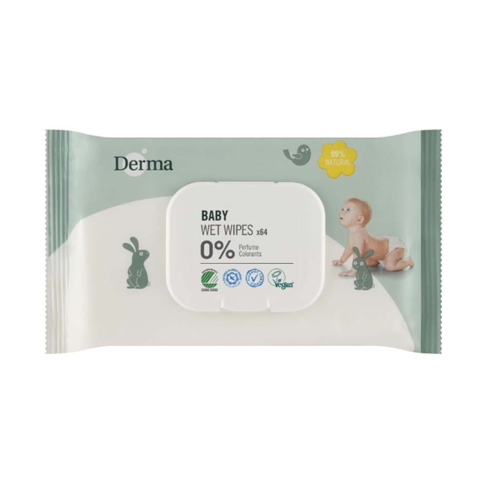 Derma Eco Baby Billendoekjes 64 stuks