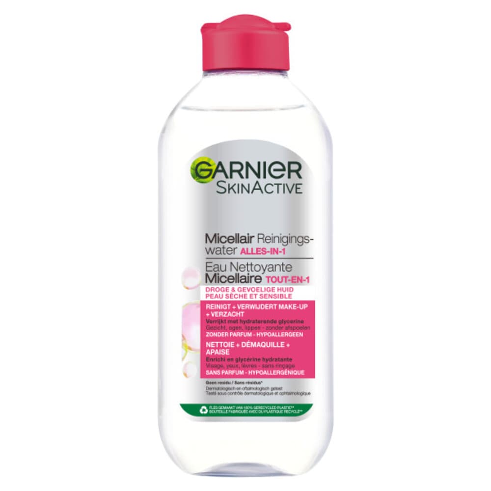 6x Garnier SkinActive Micellair Reinigingswater voor Droge Huid 400 ml