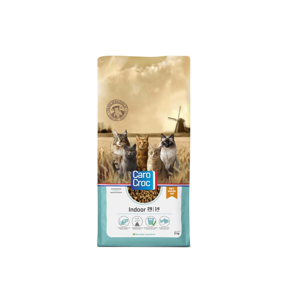 CaroCroc Kattenvoer Droog Indoor 2 kg