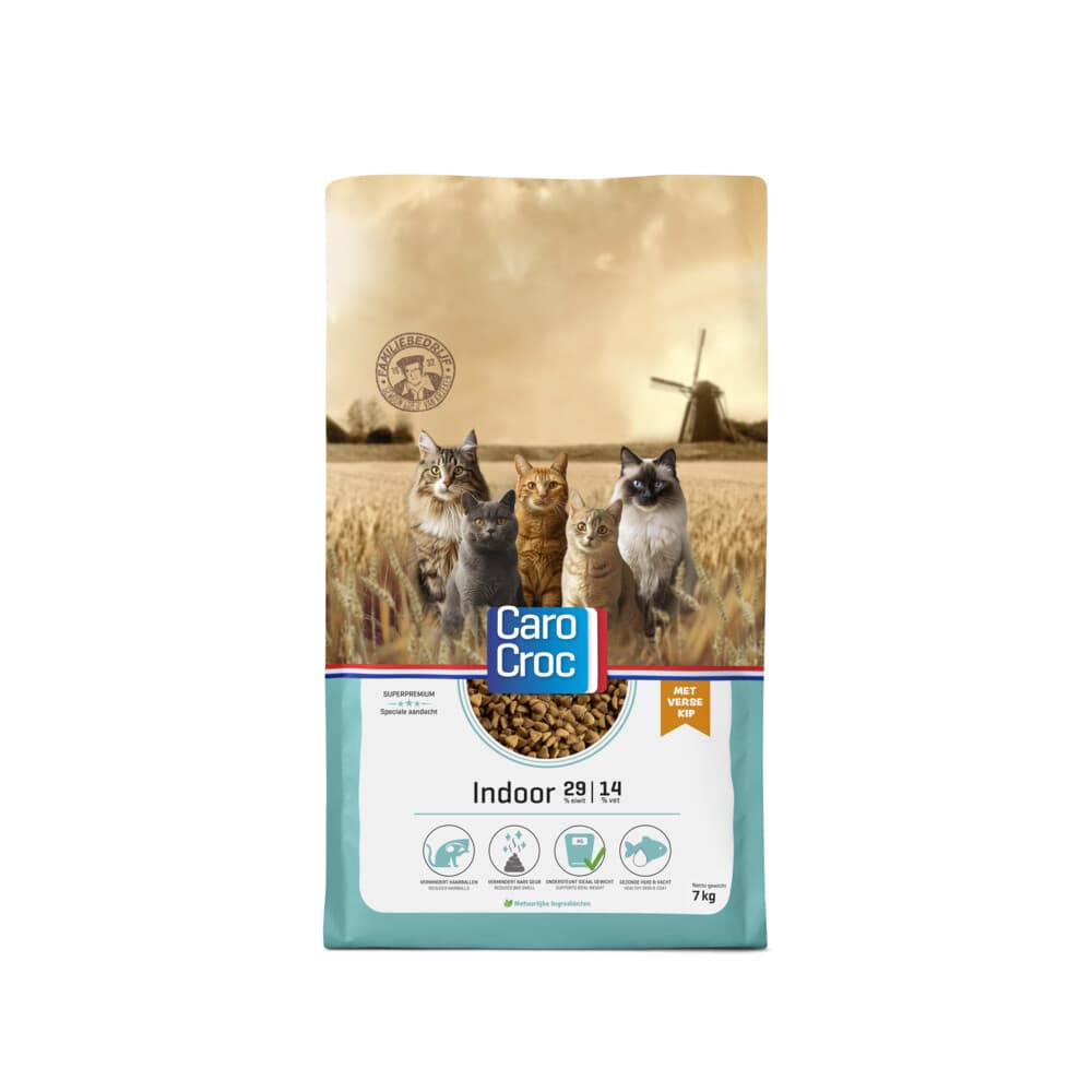 CaroCroc Kattenvoer Droog Indoor 7 kg
