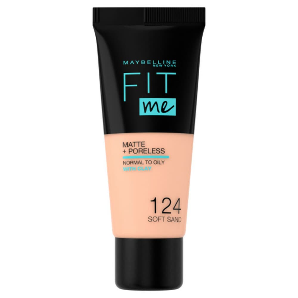 1+1 gratis: Maybelline Fit Me Matte + Poreless Foundation 124 Soft Sand