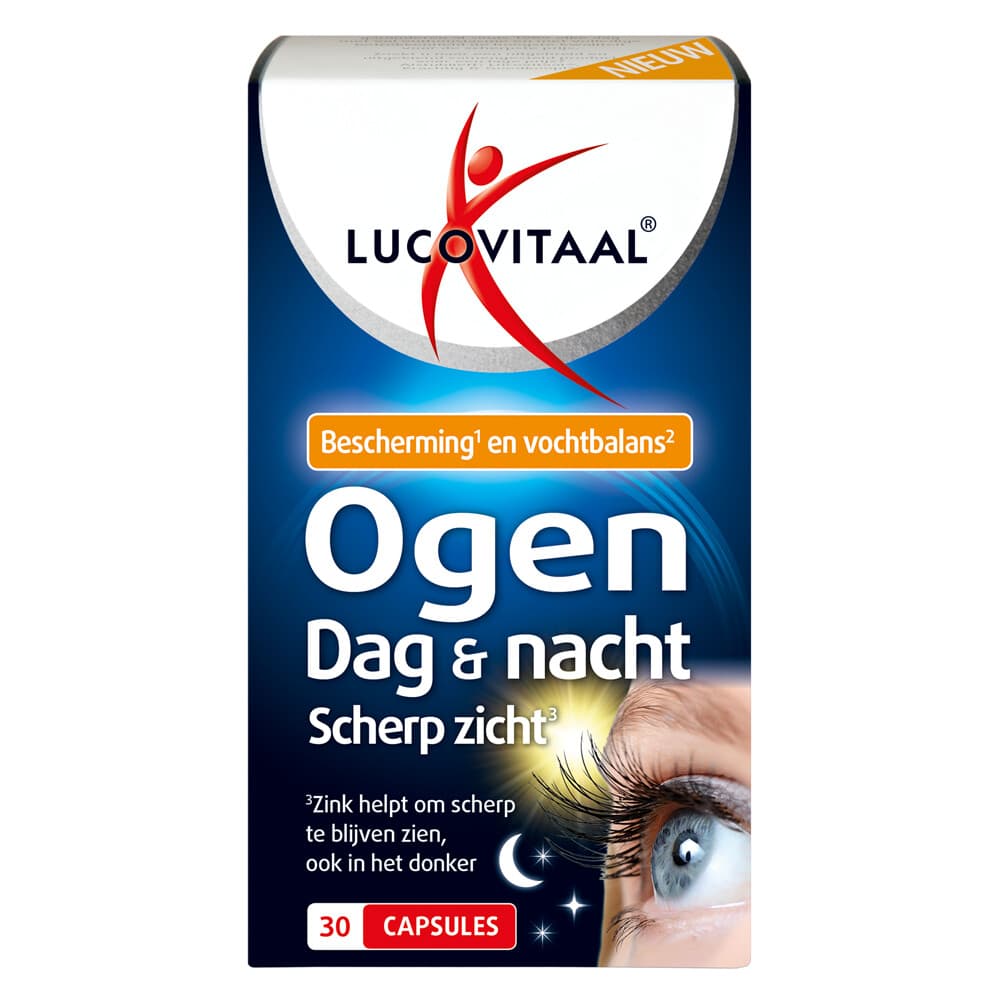 2+2 gratis: Lucovitaal Ogen Dag&Nacht Scherp Zicht 30 capsules