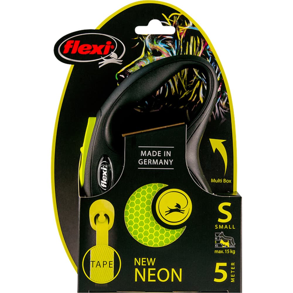 Flexi Rollijn New Neon Tape 5 mtr tot 15 kg Neon
