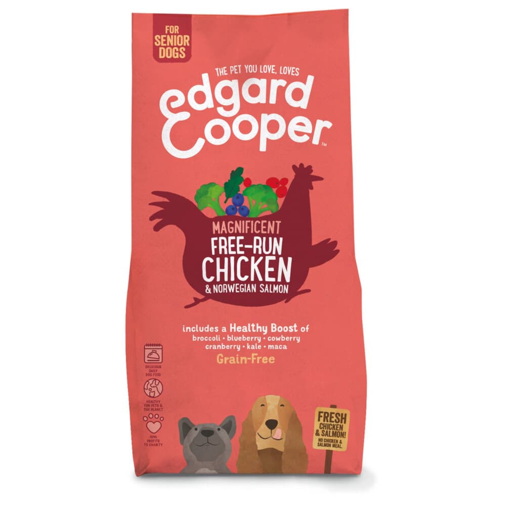 Edgard&Cooper Hondenvoer Droog Scharrelkip - Noorse Zalm Senior 12 kg