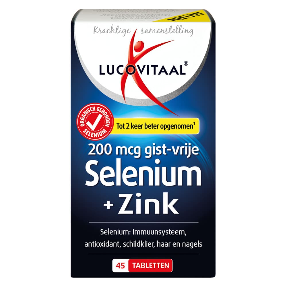 Gratis Verzending: 3x Lucovitaal Selenium&Zink 200 mcg Gistvrij 45 tabletten