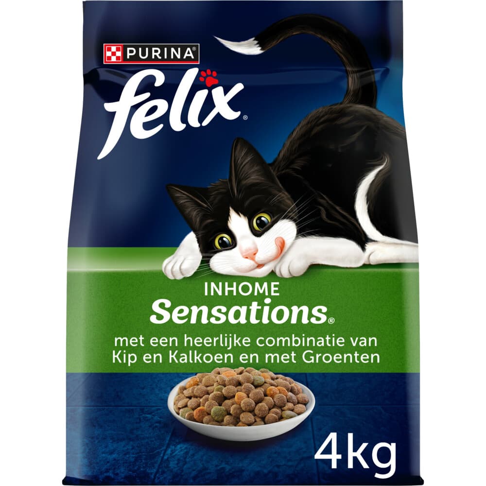 4x Felix Kattenvoer Droog Inhome Sensations 4 kg