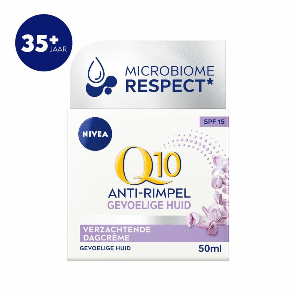 1+1 gratis: NIVEA Q10 Dagcrème Anti-Rimpel Gevoelige Huid SPF 15 50 ml