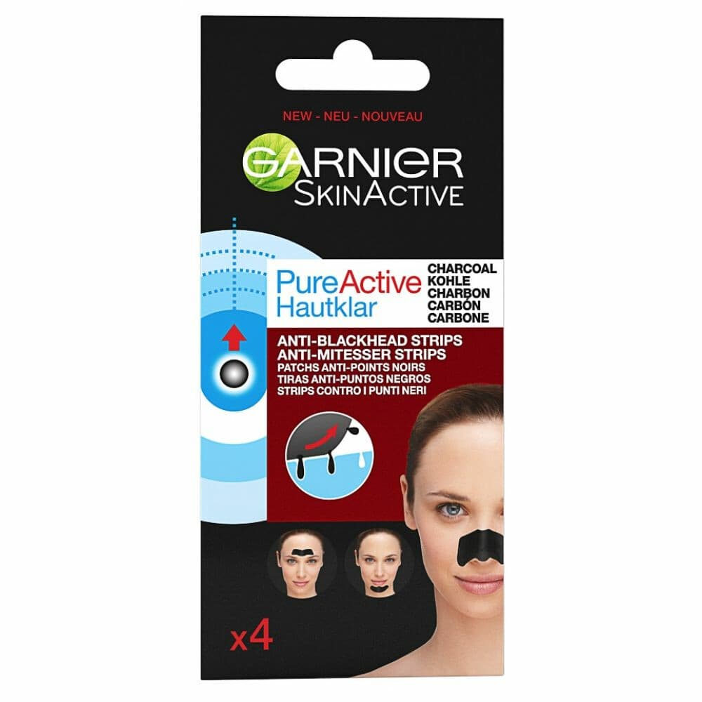 6x Garnier SkinActive Pure Active Charcoal Neusstrips 4 stuks