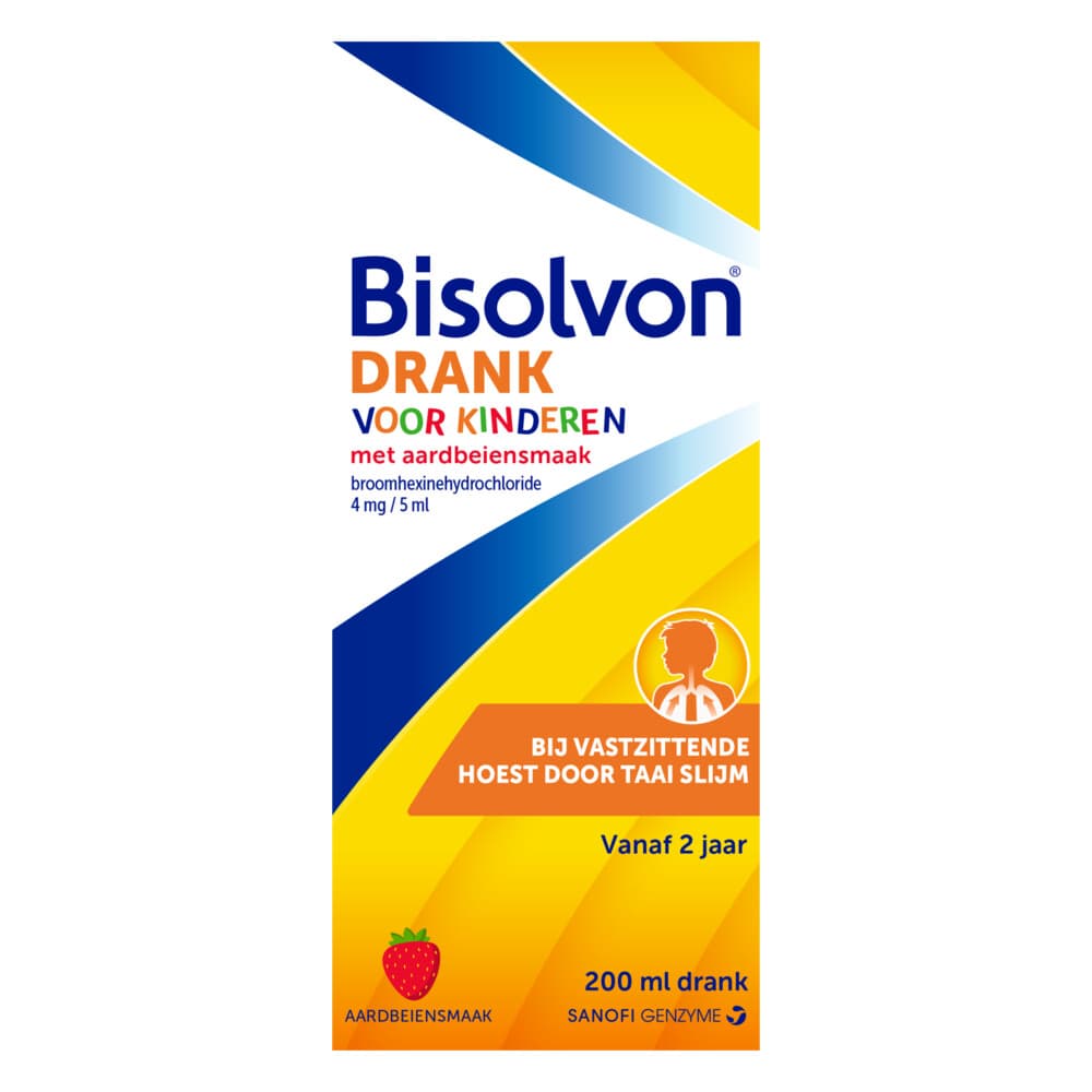 Bisolvon Drank Voor Kinderen Aardbeiensmaak 200 ml