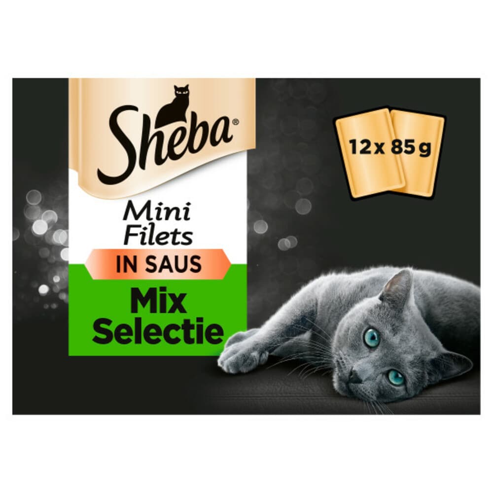Sheba Mini Filets Adult Kattenvoer Natvoer Selectie van de Chef Maaltijdzakjes 12 x 85 gr