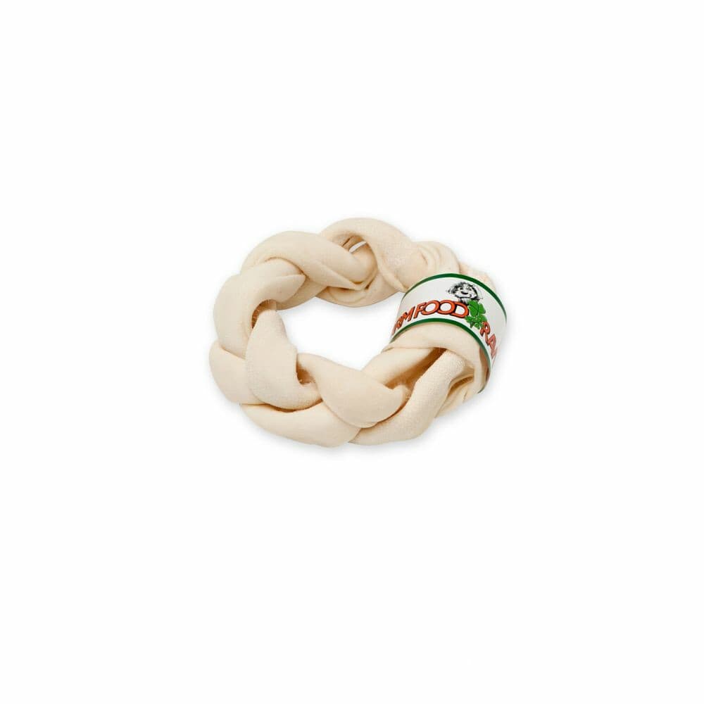 Farm Food Rawhide Dental Braided Donut S