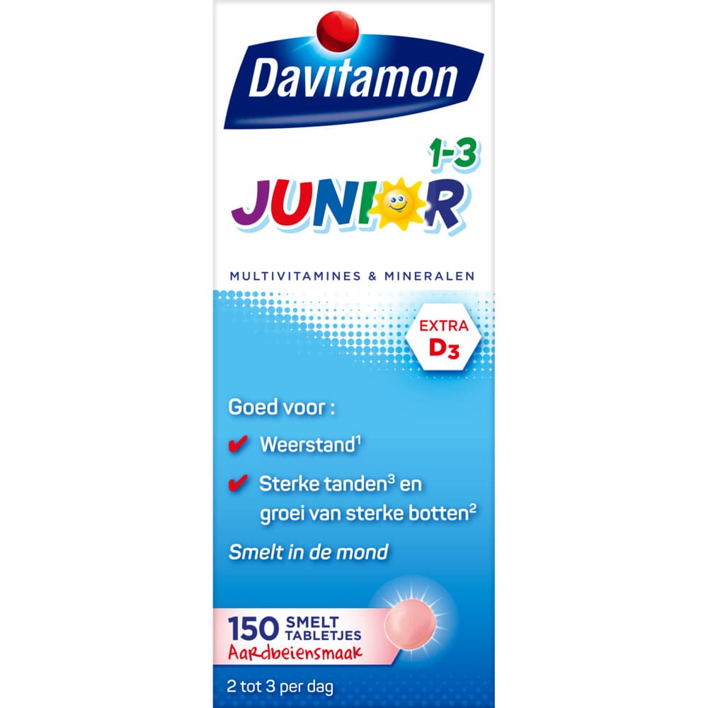 Gratis Verzending: Davitamon Junior 1+ Multivitamines en Mineralen 150 tabletten