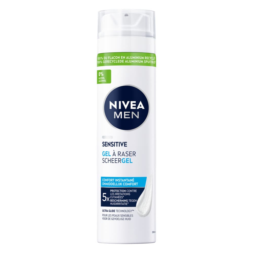1+1 gratis: NIVEA Men Scheergel Sensitive 200 ml