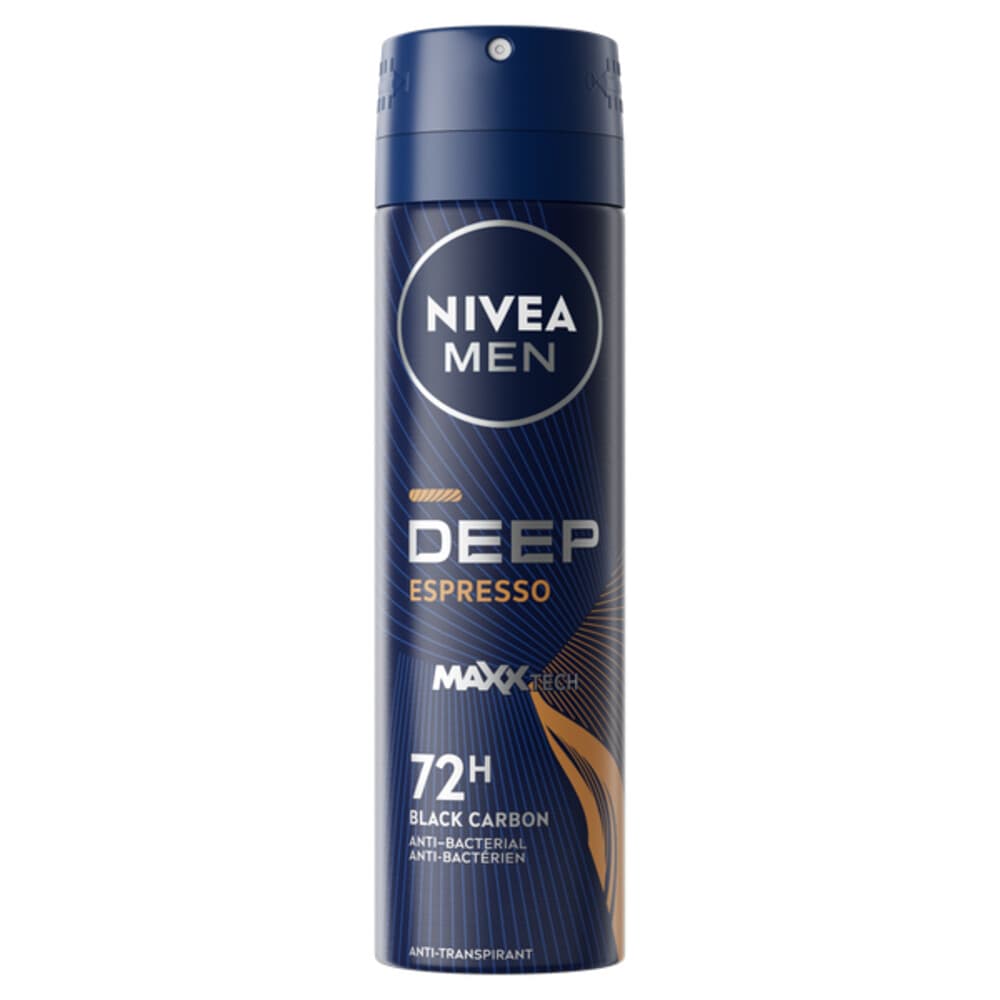 3x NIVEA Men Deep Espresso Anti Transpirant Spray 150 ml