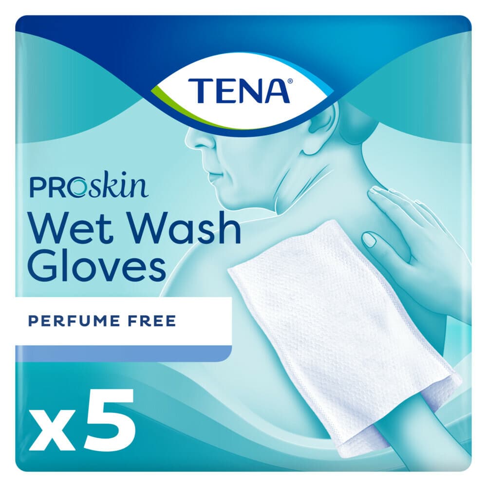 TENA Proskin Wet Wash Gloves Zonder Parfum 5 stuks