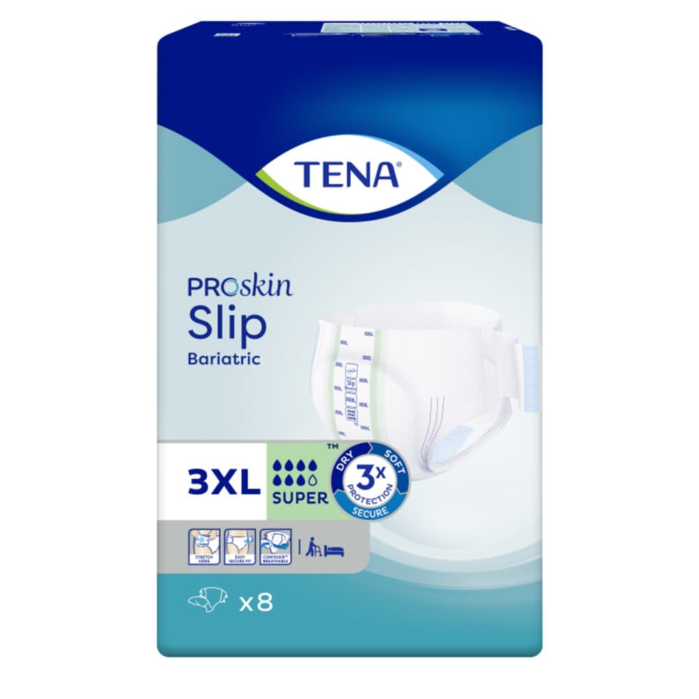 4x TENA Proskin Slip Bariatric Super 3XL 8 stuks