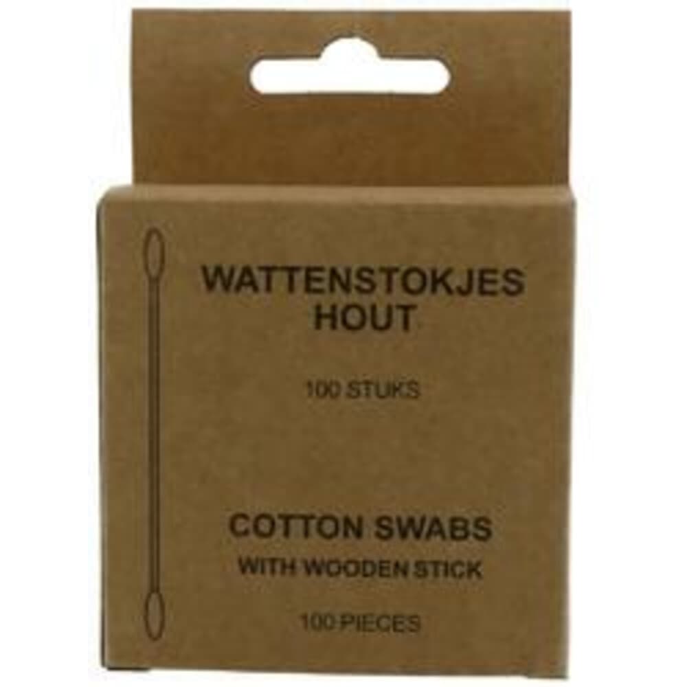 Wattenstaafjes Hout in een Doosje 100 stuks