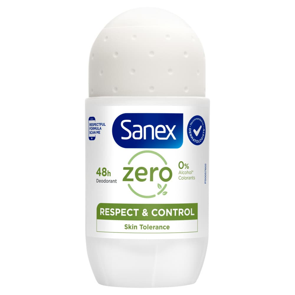 3x Sanex Deodorant Roller Zero% Normal Skin 50 ml