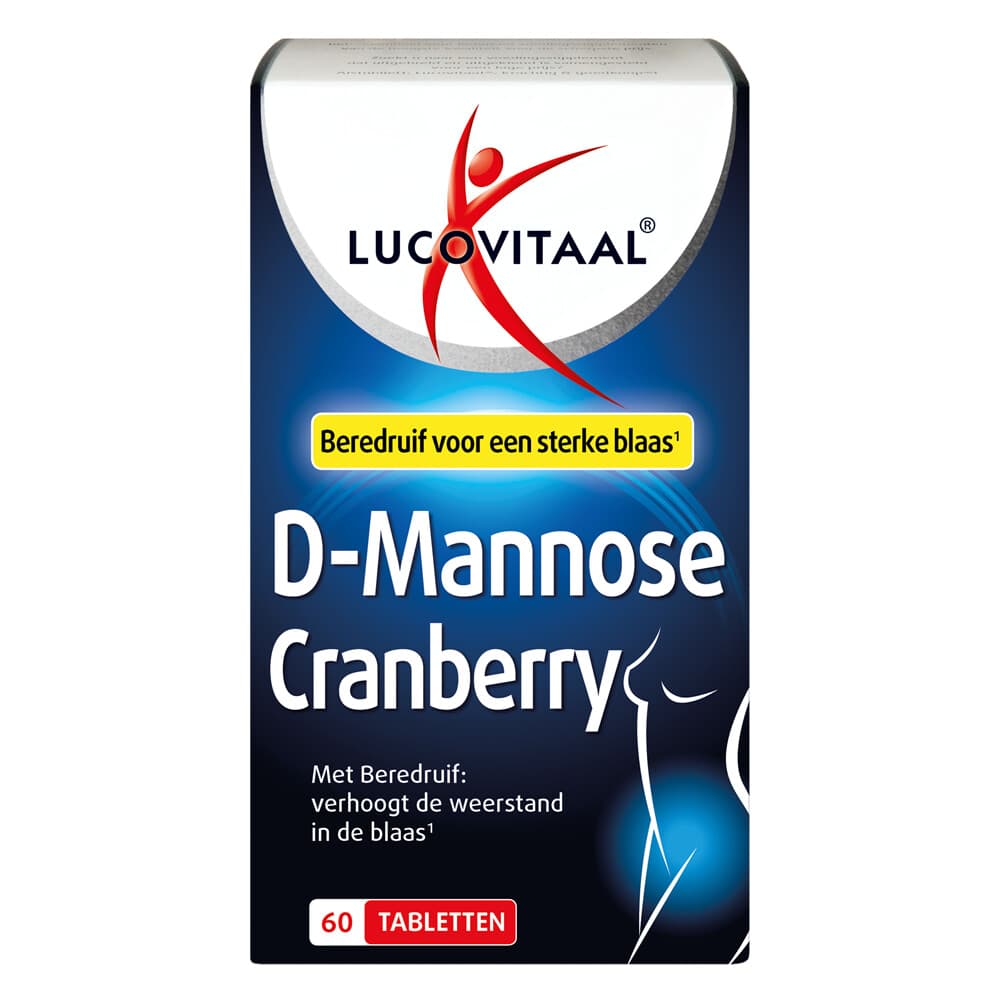Gratis Verzending: 3x Lucovitaal D-Mannose Cranberry Blaasfunctie 60 tabletten
