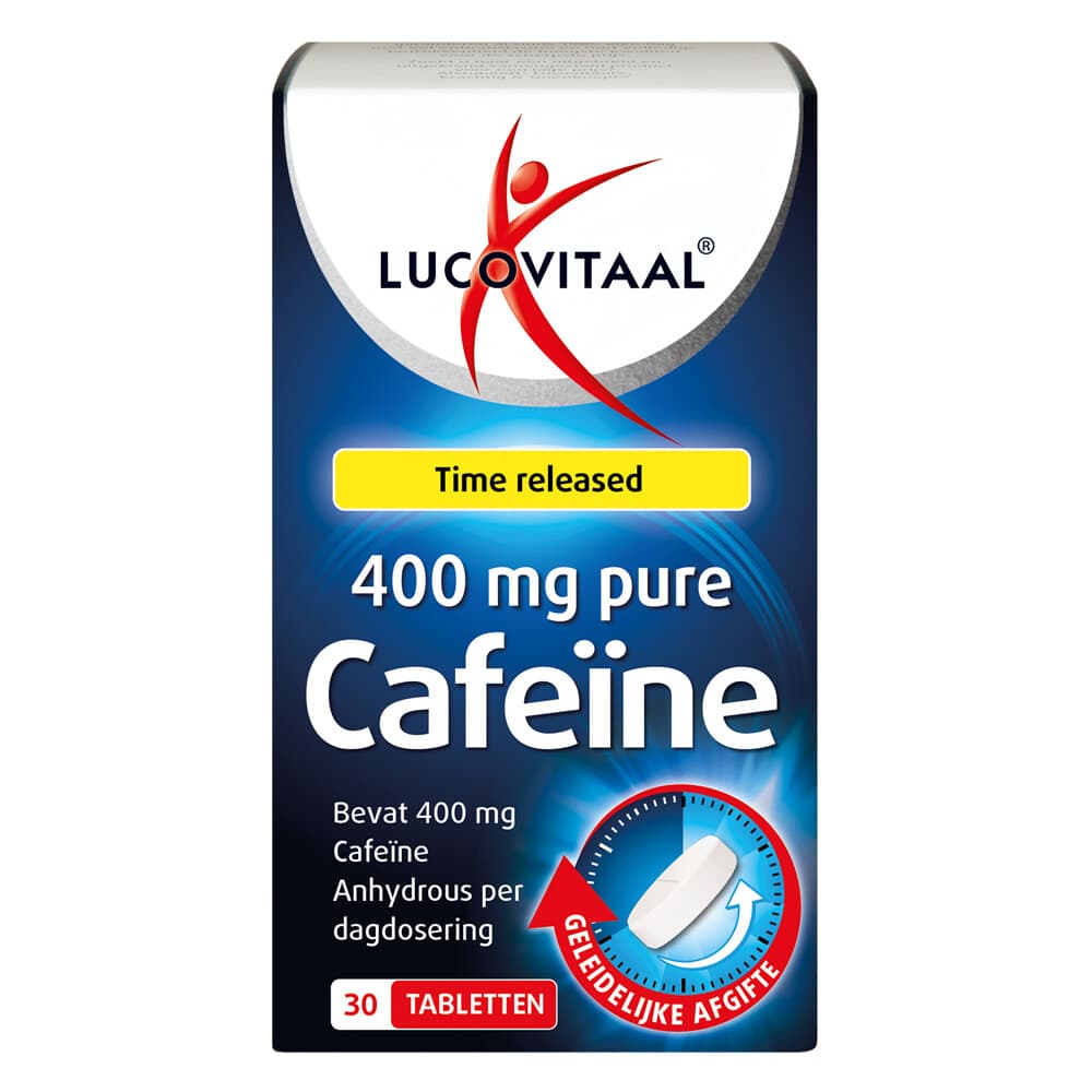 Gratis Verzending: 3x Lucovitaal Pure Cafeïne 400 mg 30 tabletten