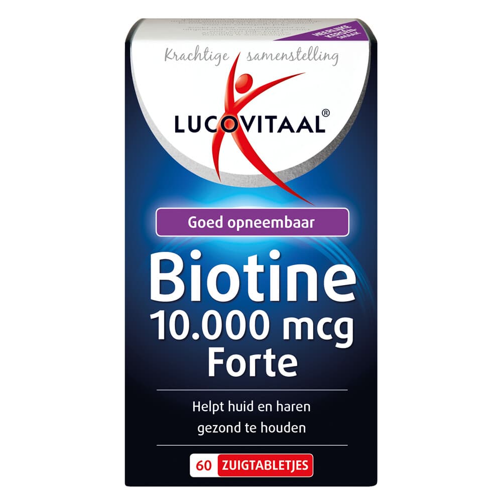 2+2 gratis: Lucovitaal Biotine 10.000 mcg Forte 60 zuigtabletten