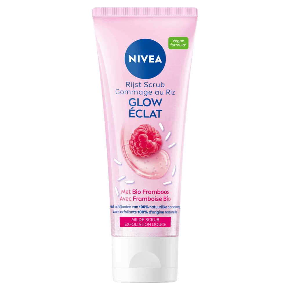 1+1 gratis: NIVEA Rijstscrub Mild met Bio Framboos 75 ml