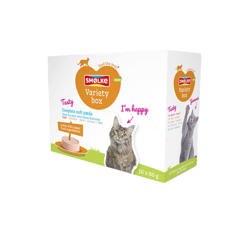 Smolke Kattenvoer Soft Paté Multipack 16 x 80 gr