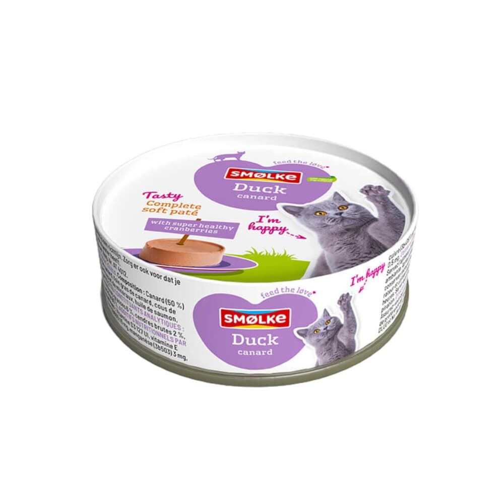 Smolke Kattenvoer Soft Paté Eend 80 gr