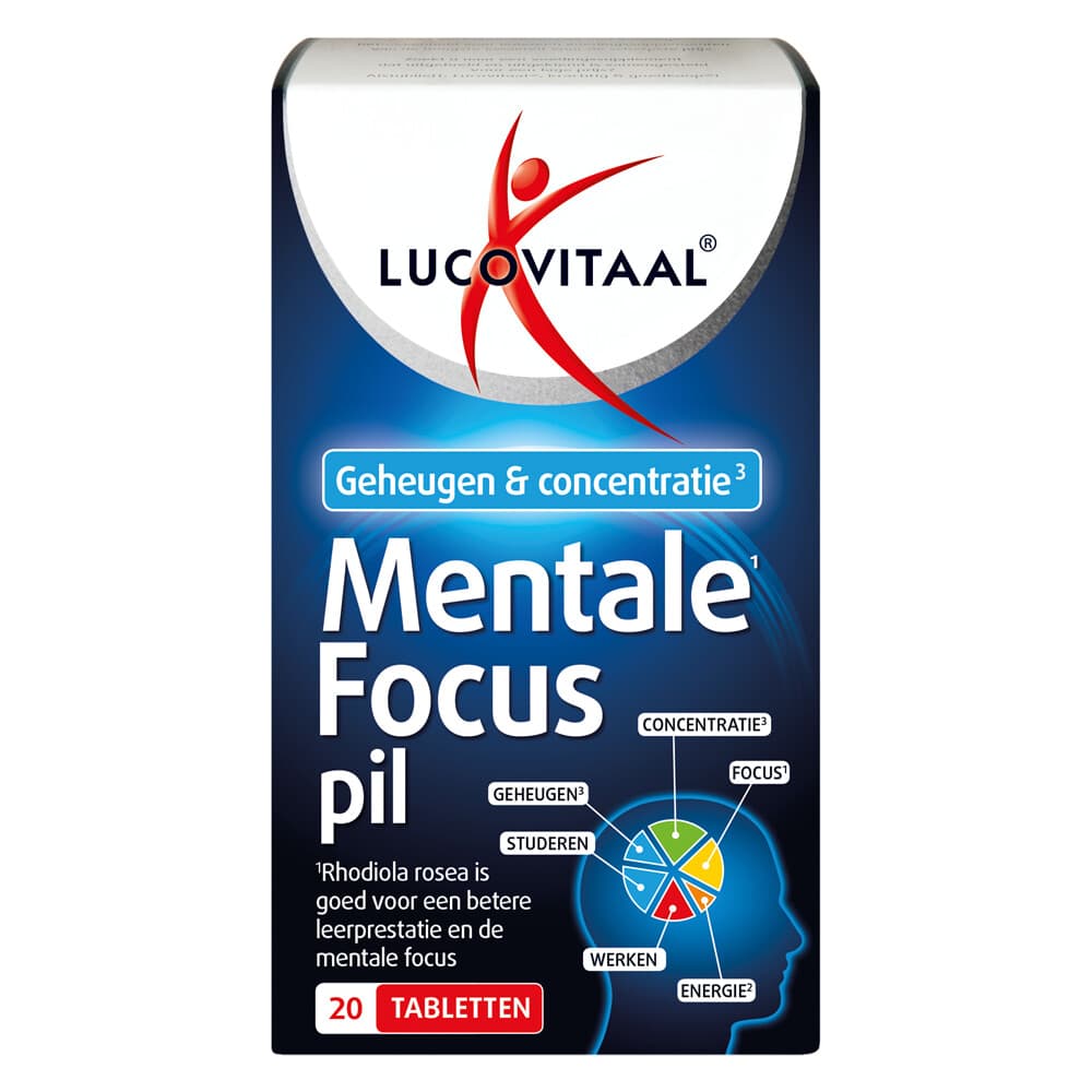 2+2 gratis: Lucovitaal Mentale Focus Pil 20 tabletten