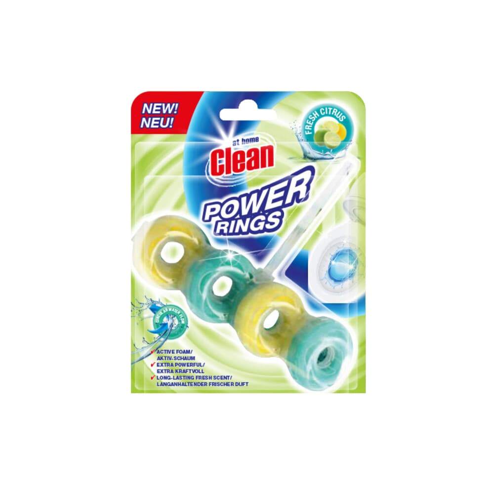 6x At Home Toiletblok Power Rings Fresh Citrus 40 gr
